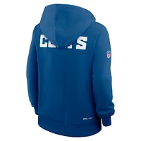 Sweat à capuche Nike Royal Indianapolis Colts Sideline Standard Issue Initial Home Dri-FIT pour femme