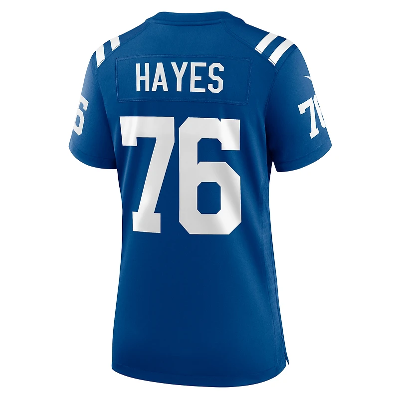 Maillot de match l'équipe Nike Ryan Hayes des Royal Indianapolis Colts pour femme