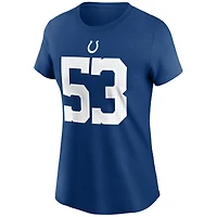 T-shirt Nike Shaquille Leonard Royal Indianapolis Colts avec nom et numéro pour femme