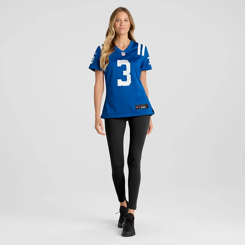 Maillot Nike Spencer Shrader Royal pour femme des Indianapolis Colts