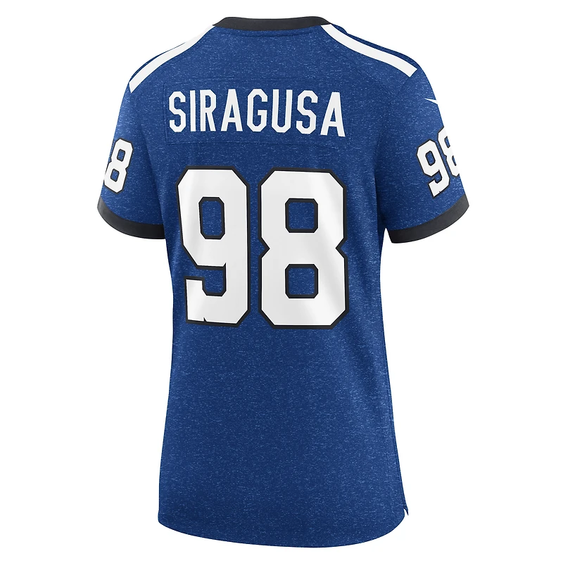 Nike Tony Siragusa Royal Indianapolis Colts Indiana Nights Maillot de jeu alternatif pour femme