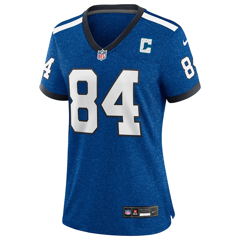 Maillot Nike Tyler Warren Heather Royal pour femme des Indianapolis Colts Alternate 2 Indiana Nights Game
