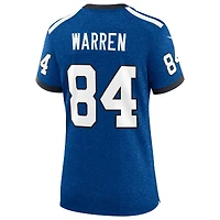 Maillot Nike Tyler Warren Heather Royal pour femme des Indianapolis Colts Alternate 2 Indiana Nights Game