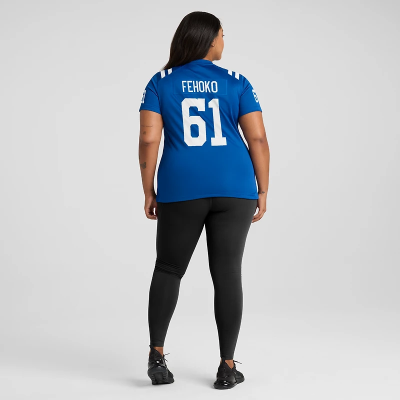 Women's Nike Viliami Fehoko  Royal Indianapolis Colts Team Game Jersey
