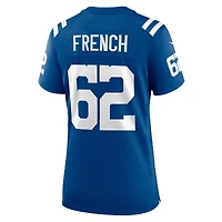 Maillot de joueur match Nike Wesley French Royal Indianapolis Colts pour femme
