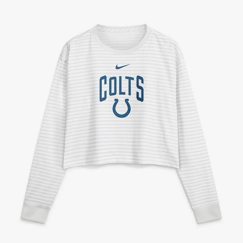 Women's Nike White Indianapolis Colts Loose Fit Crop Top