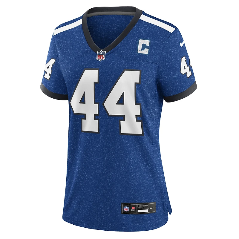 Maillot de jeu alternatif Nike Zaire Franklin Indianapolis Colts Indiana Nights pour femme