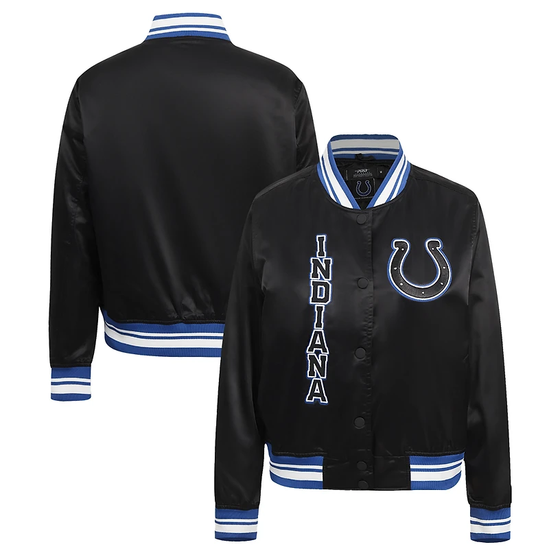 Blouson aviateur Pro Standard noir Indianapolis Colts Indiana Nights pour femme