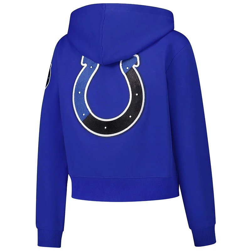 Women's Pro Standard Royal Indianapolis Colts Split Logo Full-Zip Hoodie
