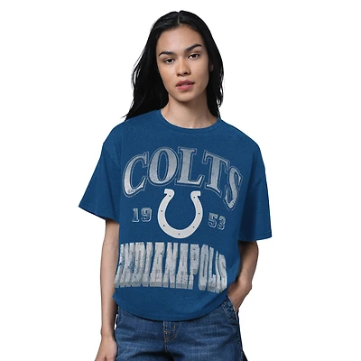 T-shirt surdimensionné pour femme, Heather Royal, membre du Temple de la renommée des Indianapolis Colts