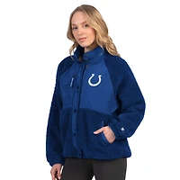 Women's Starter Royal Indianapolis Colts On the Ball Sherpa Jacket