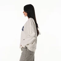 Sweat-shirt ras du cou oversize blanc Indianapolis Colts Rock Crystal pour femme de The Wild Collective