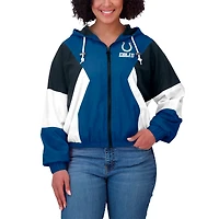 Women's WEAR by Erin Andrews  Blue Indianapolis Colts Color Block Full-Zip Windbreaker Jacket