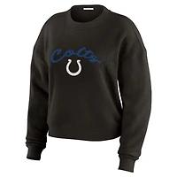 Ensemble de détente pour femme WEAR by Erin Andrews en tricot tri-blend à manches longues et pantalon couleur crème Indianapolis Colts grande taille