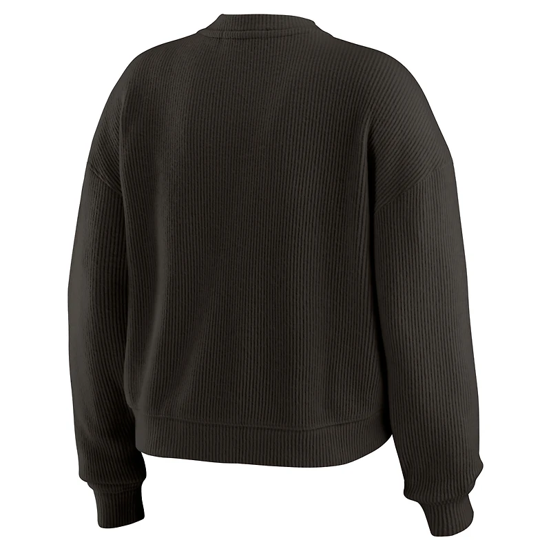 Women's WEAR by Erin Andrews Cream Indianapolis Colts Plus Knitted Tri-Blend Long Sleeve T-Shirt & Pants Lounge Set