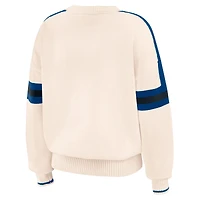 Pull à rayures crème Indianapolis Colts pour femme WEAR by Erin Andrews