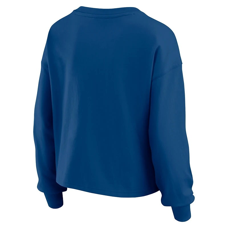 Ensemble de détente pour femme WEAR by Erin Andrews Royal Indianapolis Colts, t-shirt à manches longues et short en jersey épais