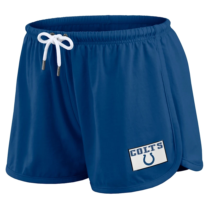 Ensemble de détente pour femme WEAR by Erin Andrews Royal Indianapolis Colts, t-shirt à manches longues et short en jersey épais