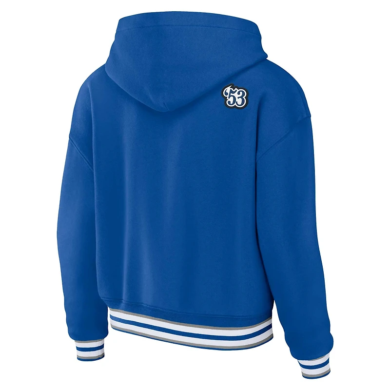 Sweat à capuche lacets grande taille WEAR by Erin Andrews Royal Indianapolis Colts pour femme