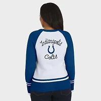 Pull raglan colorblock blanc/bleu royal des Indianapolis Colts pour femme WEAR by Erin Andrews