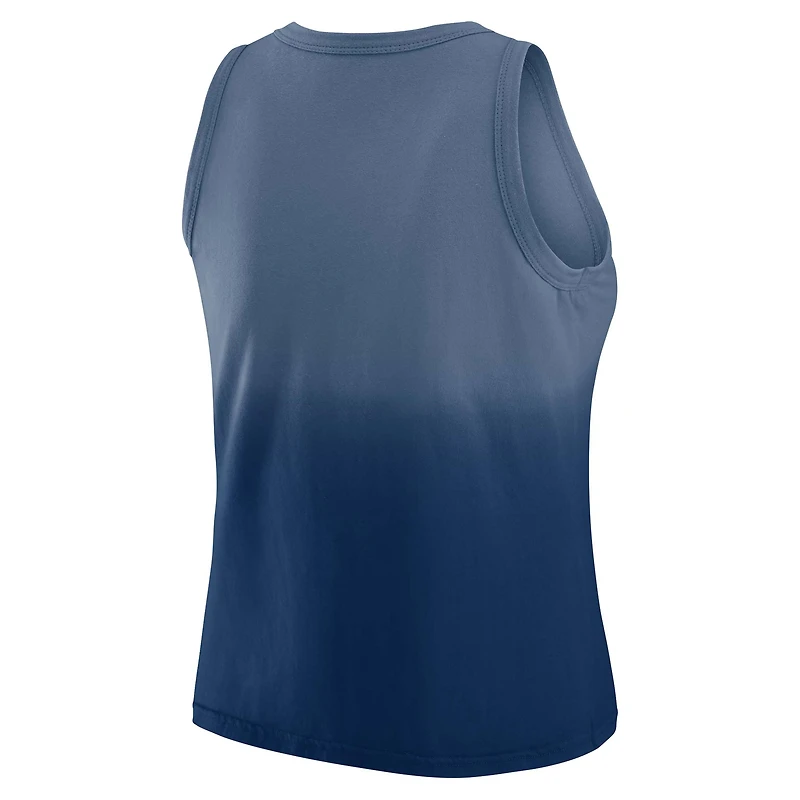 Women's WEAR by Erin Andrews x Gracie Hunt Heather Navy Indianapolis Colts Ombre Tank Top