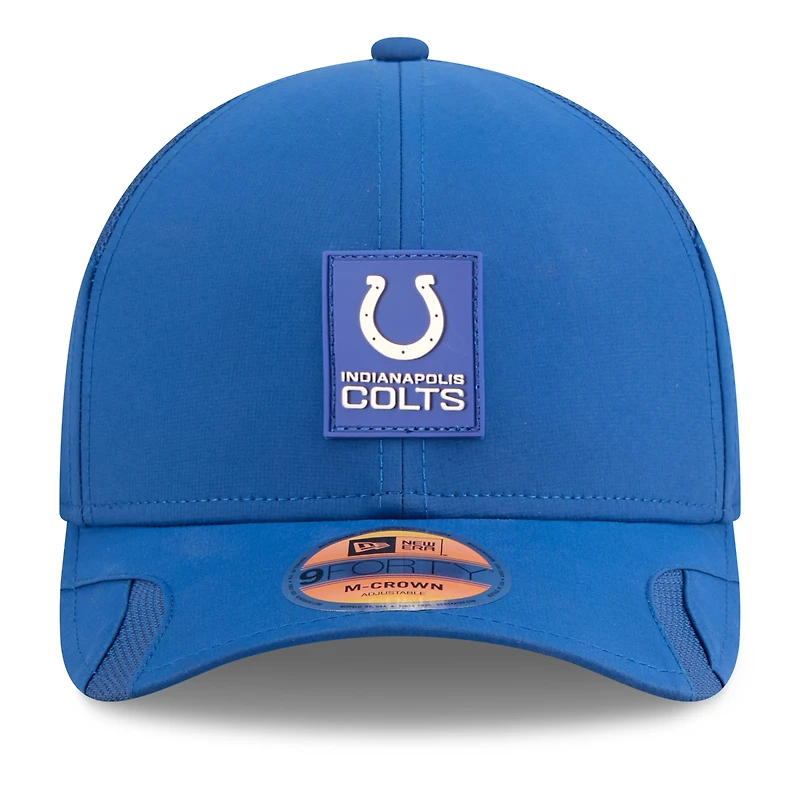 Casquette ajustable 9FORTY Sideline 2025 des Colts d'Indianapolis Royal New Era pour jeunes
