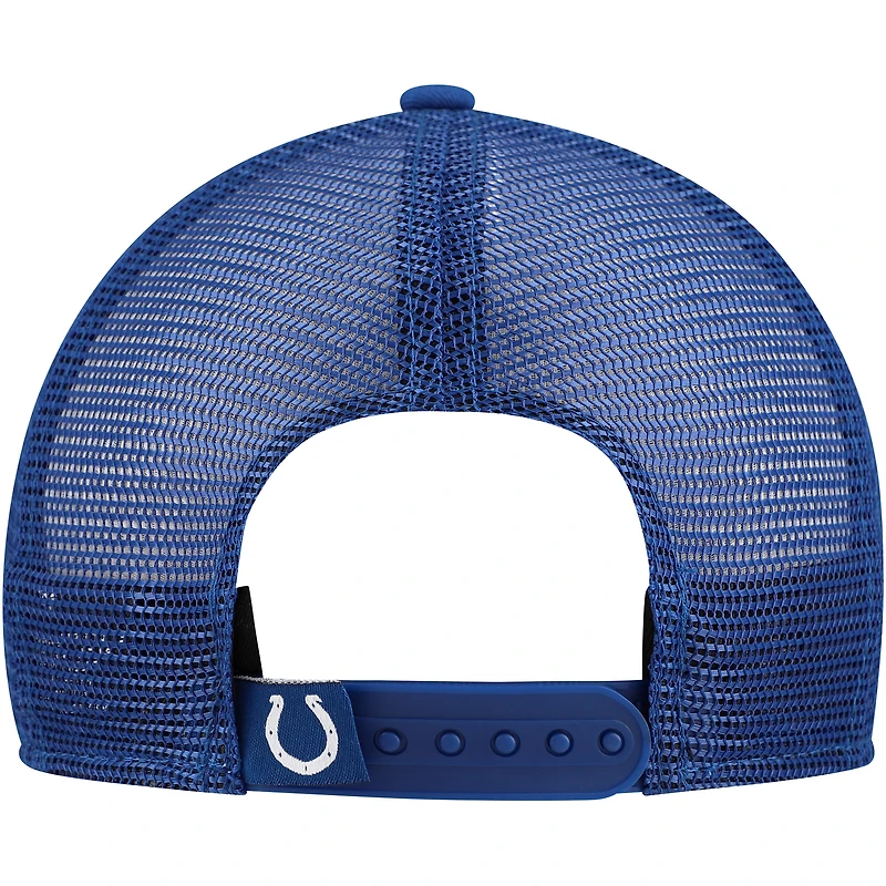 Youth New Era White/Royal Indianapolis Colts Distressed 9FIFTY A-Frame Snapback Hat