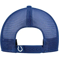 Youth New Era White/Royal Indianapolis Colts Distressed 9FIFTY A-Frame Snapback Hat