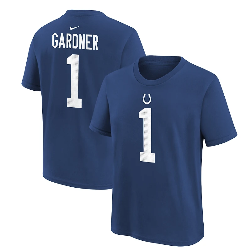 Youth Nike Ahmad Sauce Gardner Royal Indianapolis Colts Player Name & Number T-Shirt