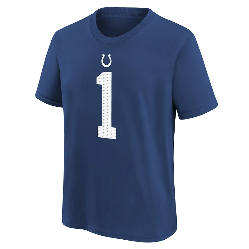 Youth Nike Ahmad Sauce Gardner Royal Indianapolis Colts Player Name & Number T-Shirt