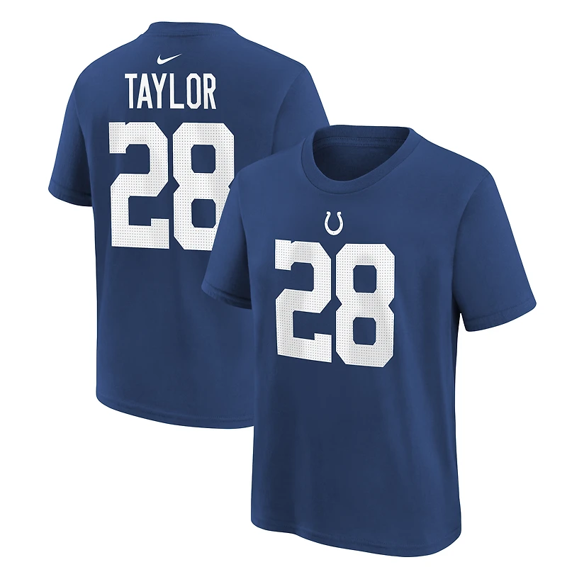 Youth Nike Jonathan Taylor Royal Indianapolis Colts Player Name & Number T-Shirt