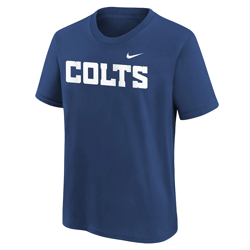 Youth Nike Royal Indianapolis Colts Wordmark T-Shirt