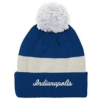 Youth Outerstuff  Royal Indianapolis Colts Modern Fan Cuffed Knit Hat with Pom