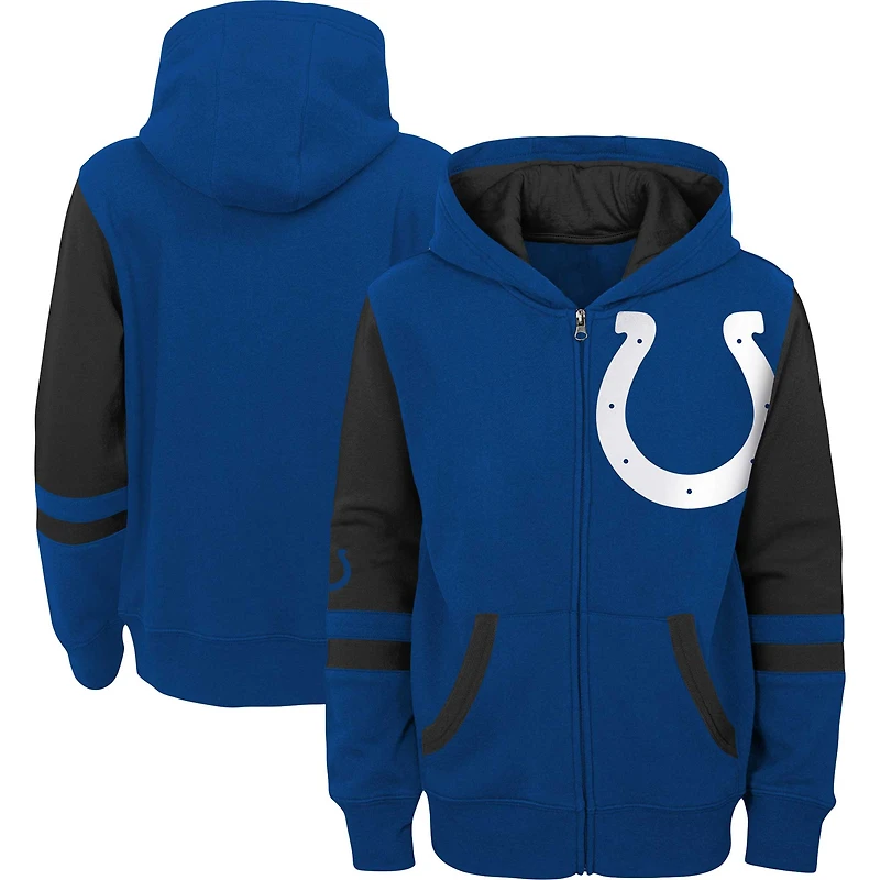 Chandail à capuchon glissière pleine longueur Royal Indianapolis Colts pour jeune