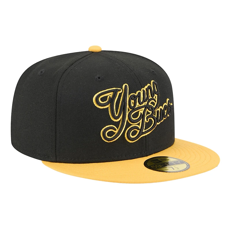 Casquette ajustée 59FIFTY noire New Era pour homme, thème Indianapolis Indians
