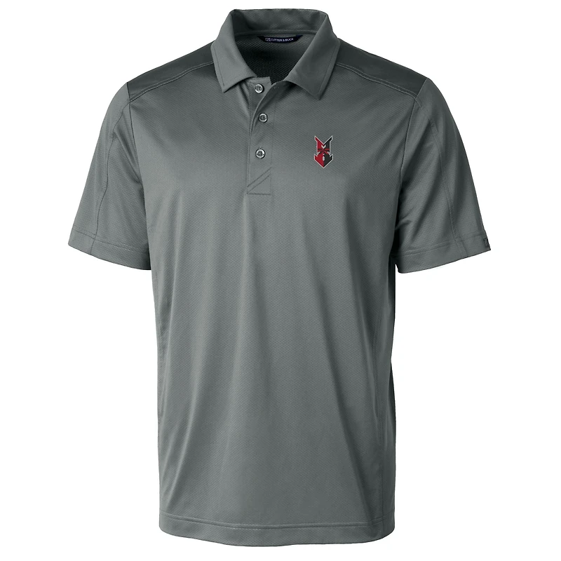Men's Cutter & Buck Gray Indianapolis Indians Prospect Textured Stretch Polo