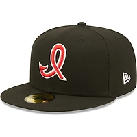 Men's New Era Black Indianapolis Indians Authentic Collection Team Alternate 59FIFTY Fitted Hat