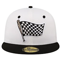 Casquette ajustée New Era noire pour hommes, Indianapolis Indians Theme Night Indy 500 59FIFTY