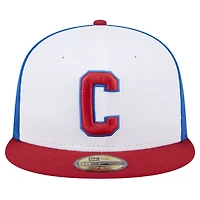 Casquette ajustée 59FIFTY bleue sur le thème des Clowns de nuit Indiens d'Indianapolis New Era pour hommes