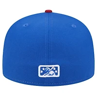 Casquette ajustée 59FIFTY bleue sur le thème des Clowns de nuit Indiens d'Indianapolis New Era pour hommes