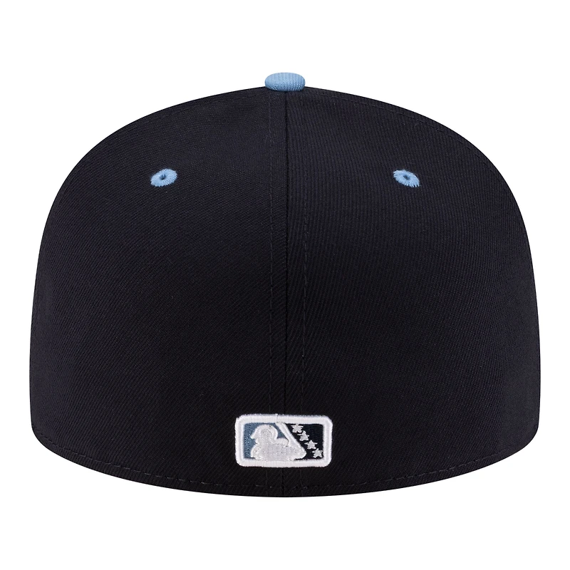 Men's New Era Navy/Light Blue Indianapolis Indians Authentic Collection 59FIFTY Fitted Hat