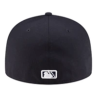 Casquette ajustée New Era blanche et rouge Indianapolis Indians Authentic Collection 59FIFTY pour homme