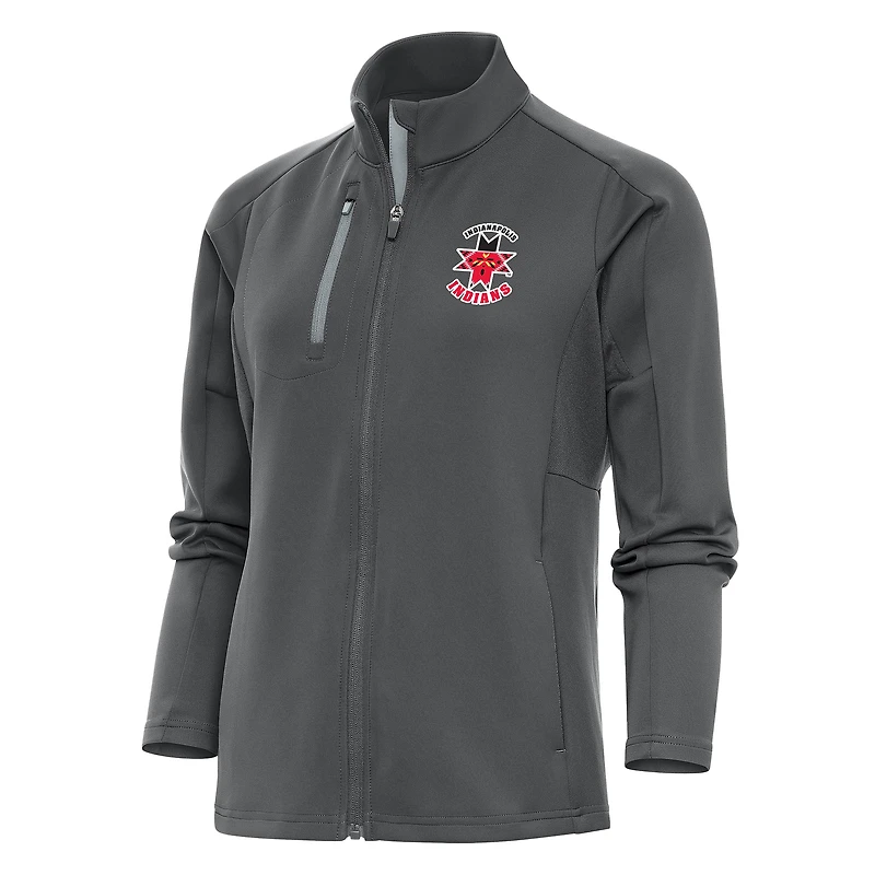 Veste zippée intégrale Antigua Pewter Indianapolis Indians Generation pour femme