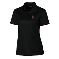 Women's Cutter & Buck  Black Indianapolis Indians Clique Spin Eco Performance Pique Polo