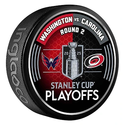 Duel de hockey entre les Capitals de Washington et les Hurricanes de la Caroline lors du deuxième tour des séries éliminatoires de la Coupe Stanley 2025