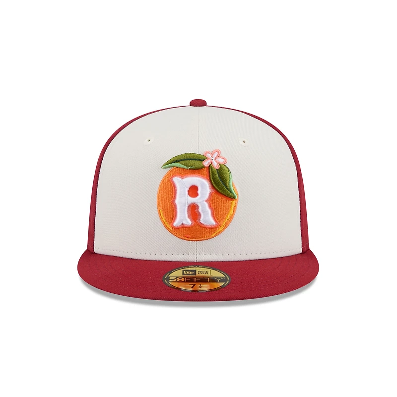 Men's New Era  Cream Inland Empire 66ers Theme Nights 59FIFTY Fitted Hat