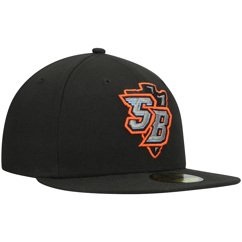Men's New Era Black Inland Empire 66ers Authentic Collection Team 59FIFTY Fitted Hat