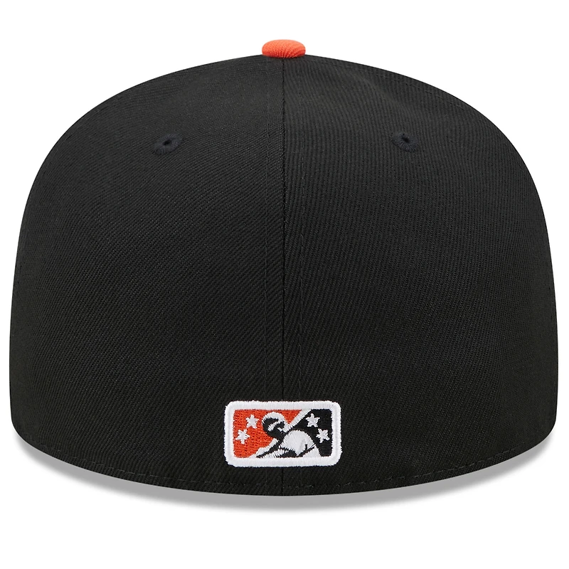 Men's New Era White/Orange Inland Empire 66ers Marvel x Minor League 59FIFTY Fitted Hat