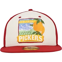 Men's New Era White/Red Inland Empire 66ers Theme Night Redlands Pickers 59FIFTY Fitted Hat
