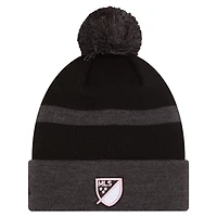  New Era  Black Inter Miami CF 2025 Kickoff Cuffed Knit Hat with Pom